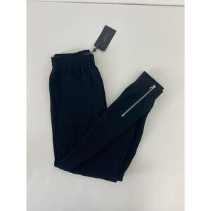 Rag & Bone Black High Rise Crepe Joggers Pants Casual NWT Zippers - Size XS